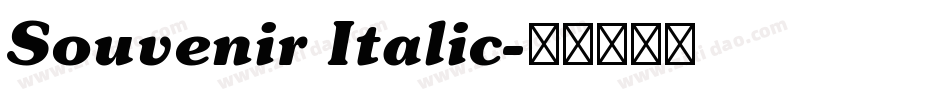 Souvenir Italic字体转换
